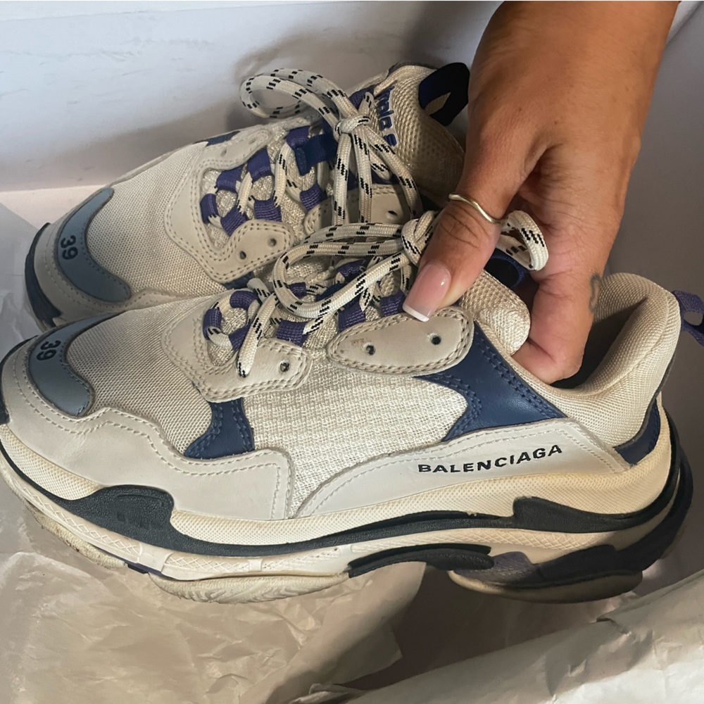 Balenciaga Triple S lilac and white in excellent condition with box